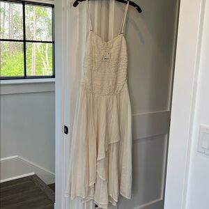 Free People Cream Sleeveless Dress